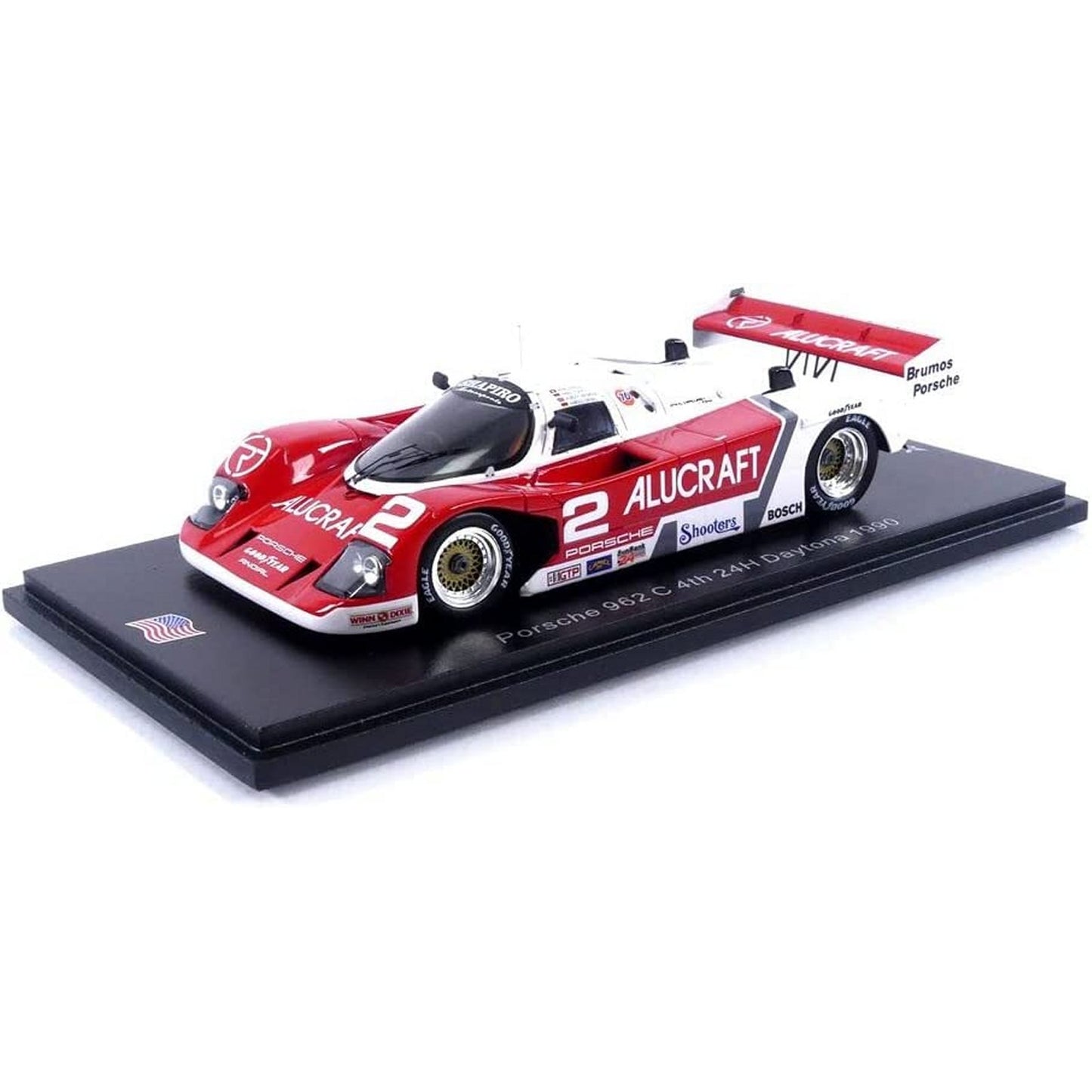 Porsche 962 C H.Grohs/H-J.Stuck/H.Haywood/R.Herzog (4th 24H Daytona 1990) in Red/White