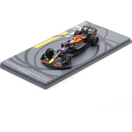 Red Bull Racing Oracle RB18 Max Verstappen (No.1 With Bigger Base and Tyre Marks Abu Dhabi GP 2022) in Blue