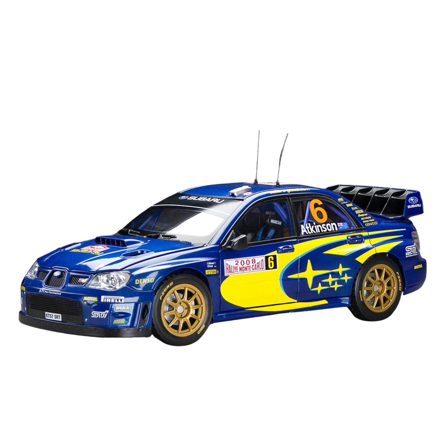 Subaru Impreza WRC07 C.Atkinson/S.Prevot (No.6 Rallye Monte Carlo 2008) in Blue/Yellow