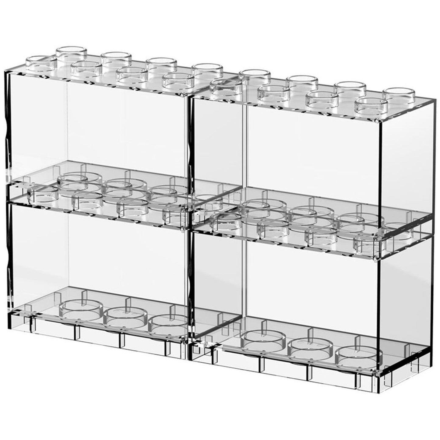 Tiny T-Brick Stackable Display Cases (Set of 4)