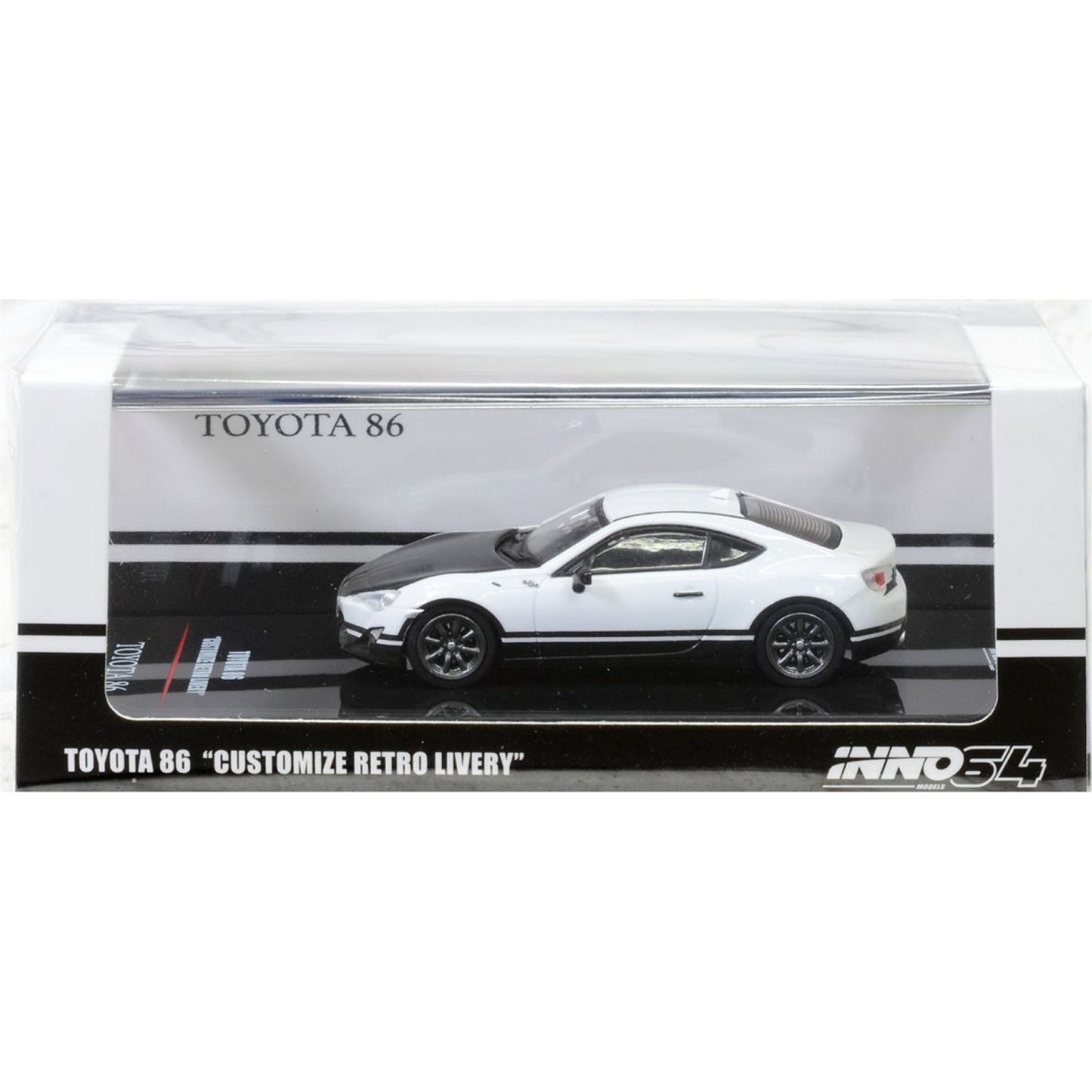 Toyota 86 (Customize Retro Livery) in White/Black