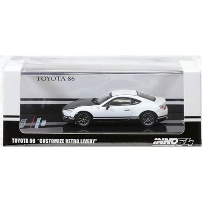 Toyota 86 (Customize Retro Livery) in White/Black