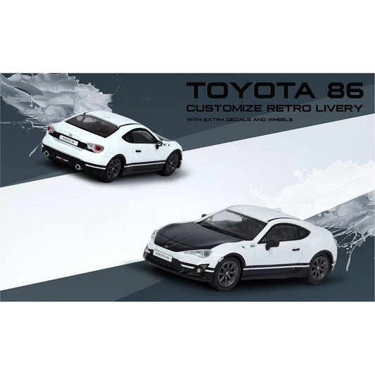 Toyota 86 (Customize Retro Livery) in White/Black