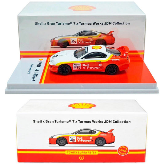 Toyota Supra RZ (Shell x Granturismo 7 JDM Collection 1997) in Red/Yellow/White
