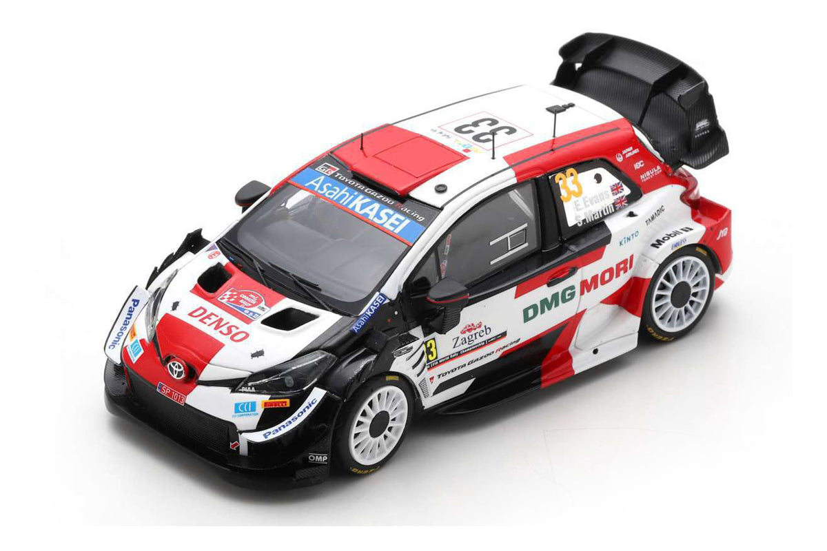 Toyota Yaris Elfyn Evans/Scott Martin (2nd WRC Rally Croatia 2021) in White/Black/Red