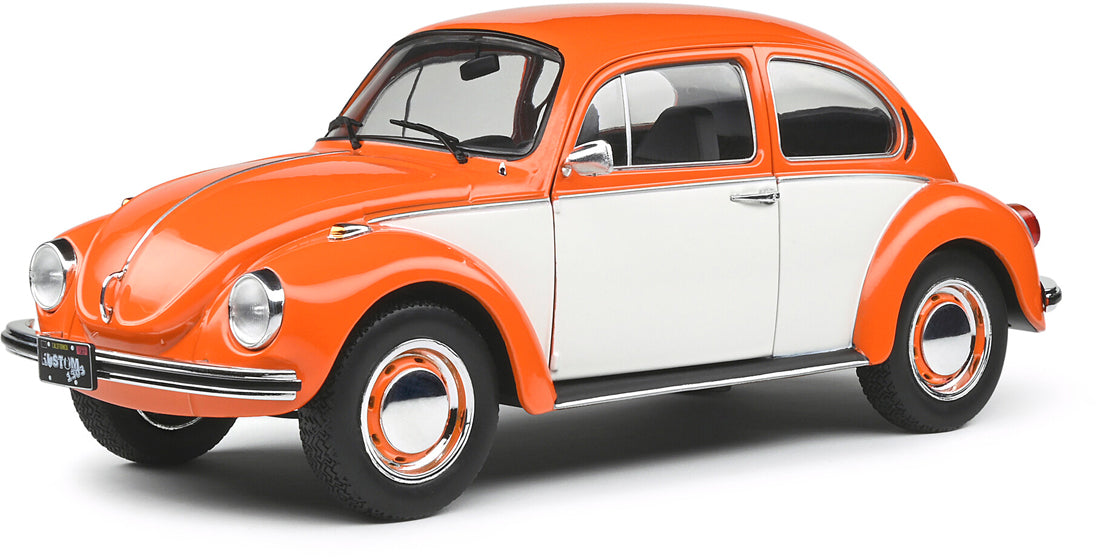 VW Beetle (1974) in Orange/White