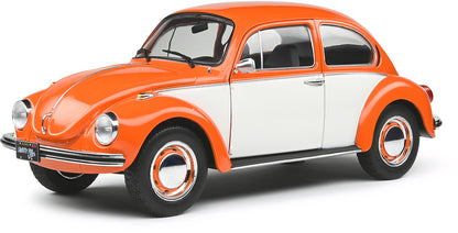 VW Beetle (1974) in Orange/White