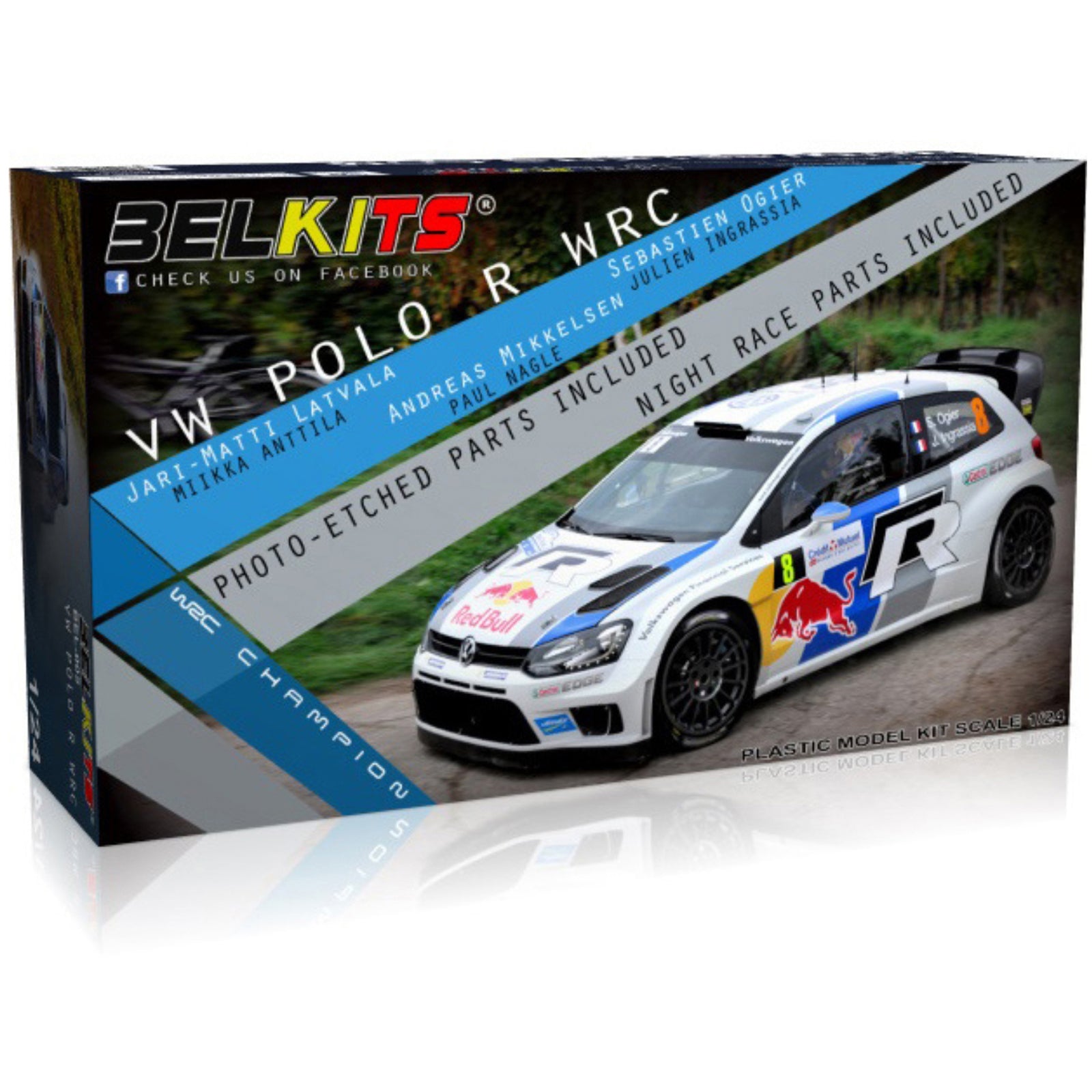 VW Polo R WRC Red Bull [Kit] | Belkits Collectible – MiniModelShop