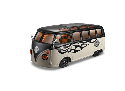VW Samba Van (Harley Davidson Edition) in Black and Cream