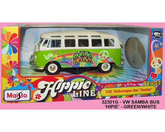 VW Samba Van (Hippie Version) in Green