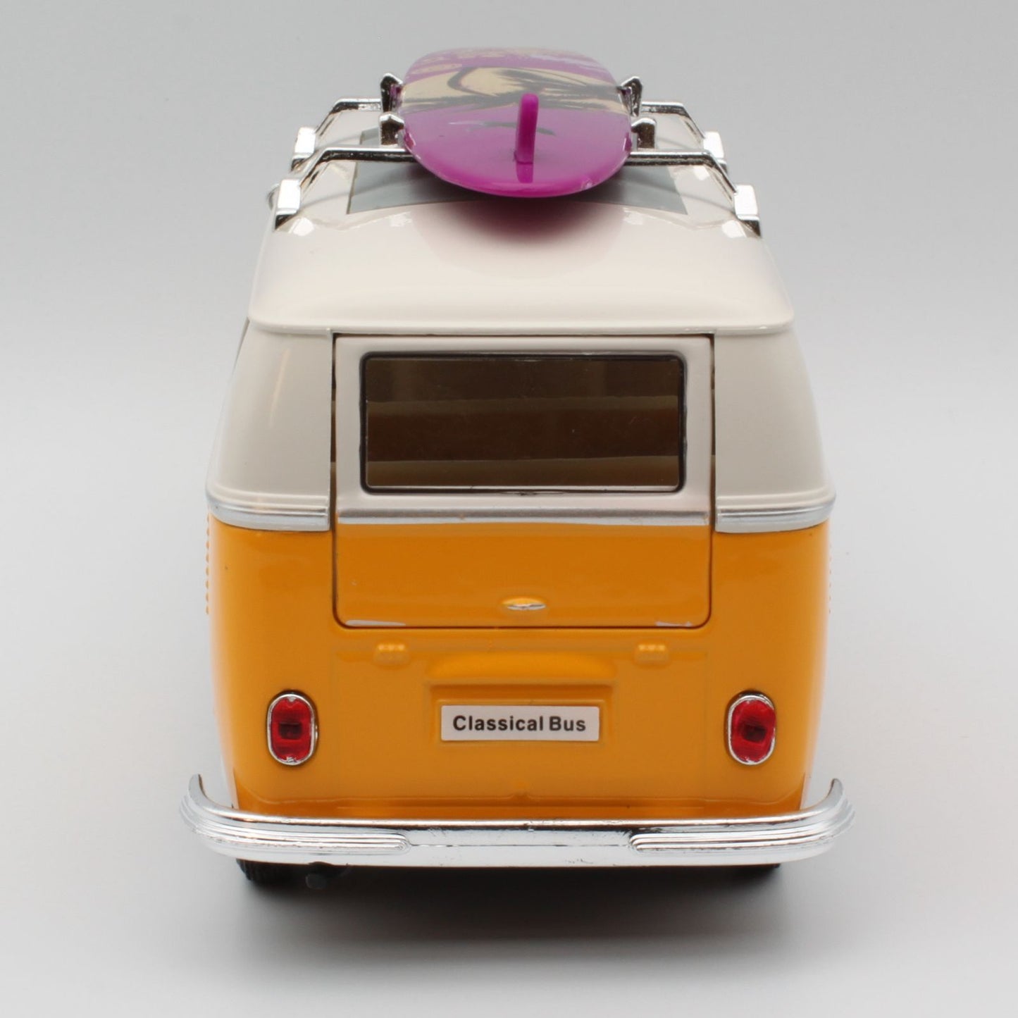 VW T1 Bus (with Surf Board 1962) in Yellow and White