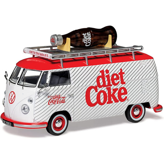 VW Type 2 Split Screen (Diet Coke Panel Van With Coke Bottle) in White/Red