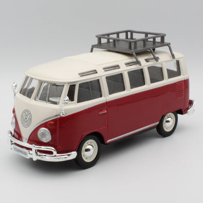 VW Van Samba (with Roof Rack) in red