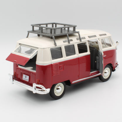 VW Van Samba (with Roof Rack) in red