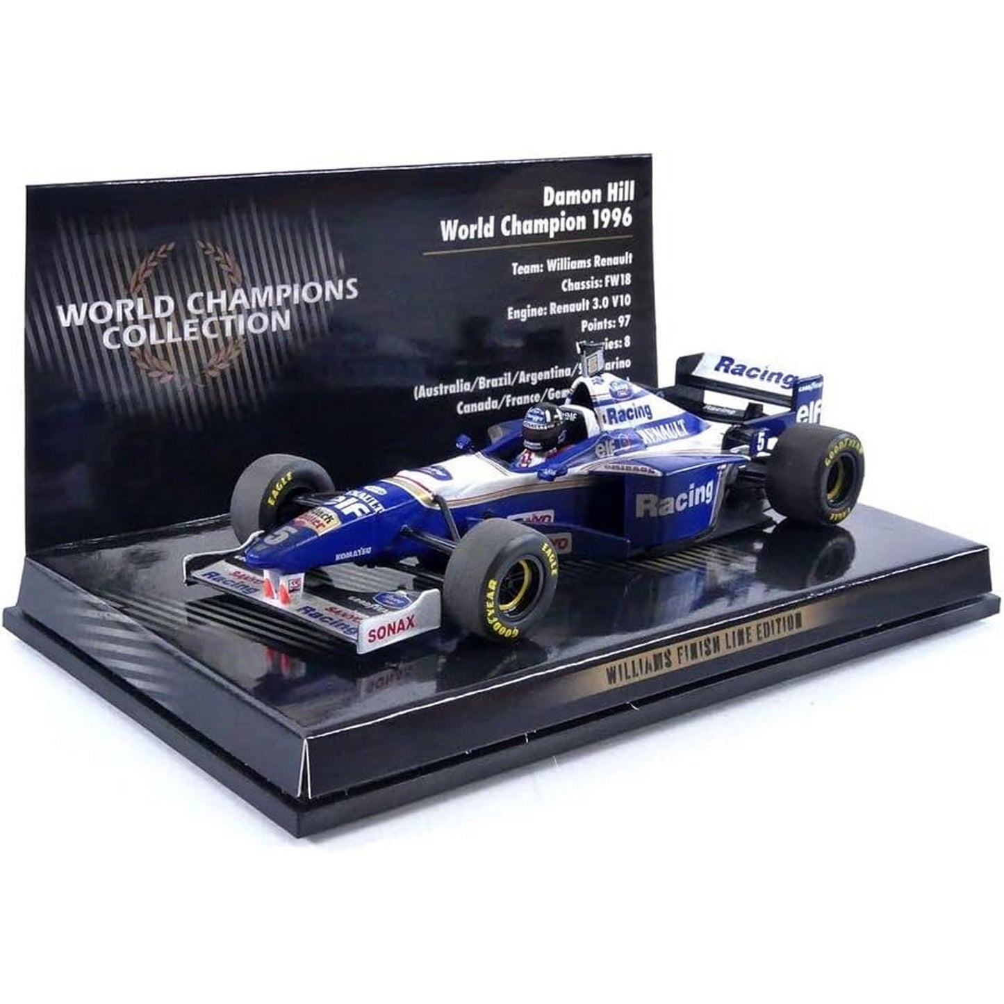 Williams Renault FW18 Damon Hill (World Champion 1996) in Blue/White